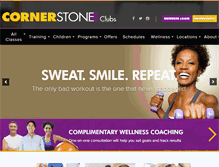 Tablet Screenshot of cornerstoneclubs.com
